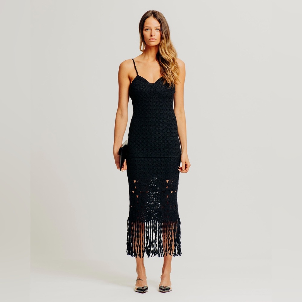 Torn by Ronny Kobo Crochet Toby Dress Size 6 NWOT